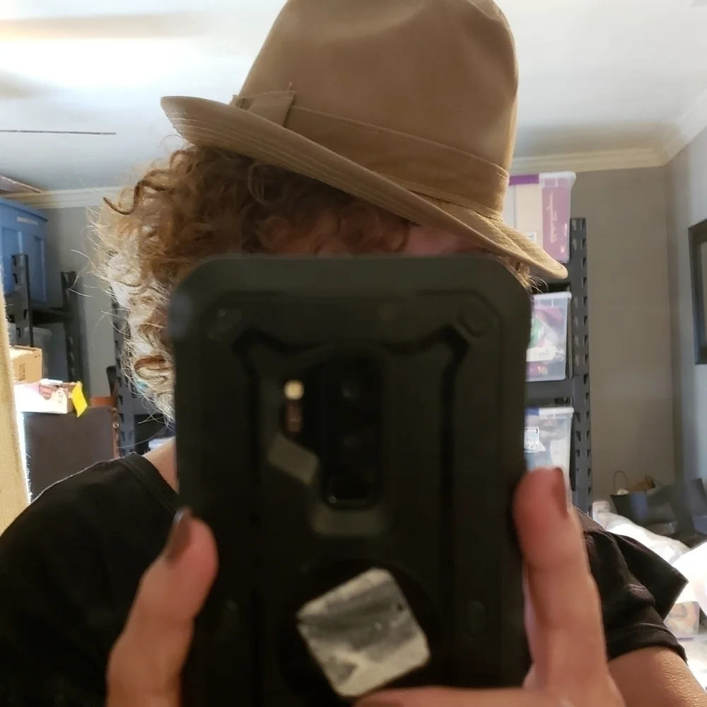 VINTAGE Adam Canvas Rain Fedora GUC